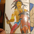 Portrait A5 aquarelle indien