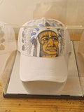 Casquette baseball grillagée synthétique grafee mains indien