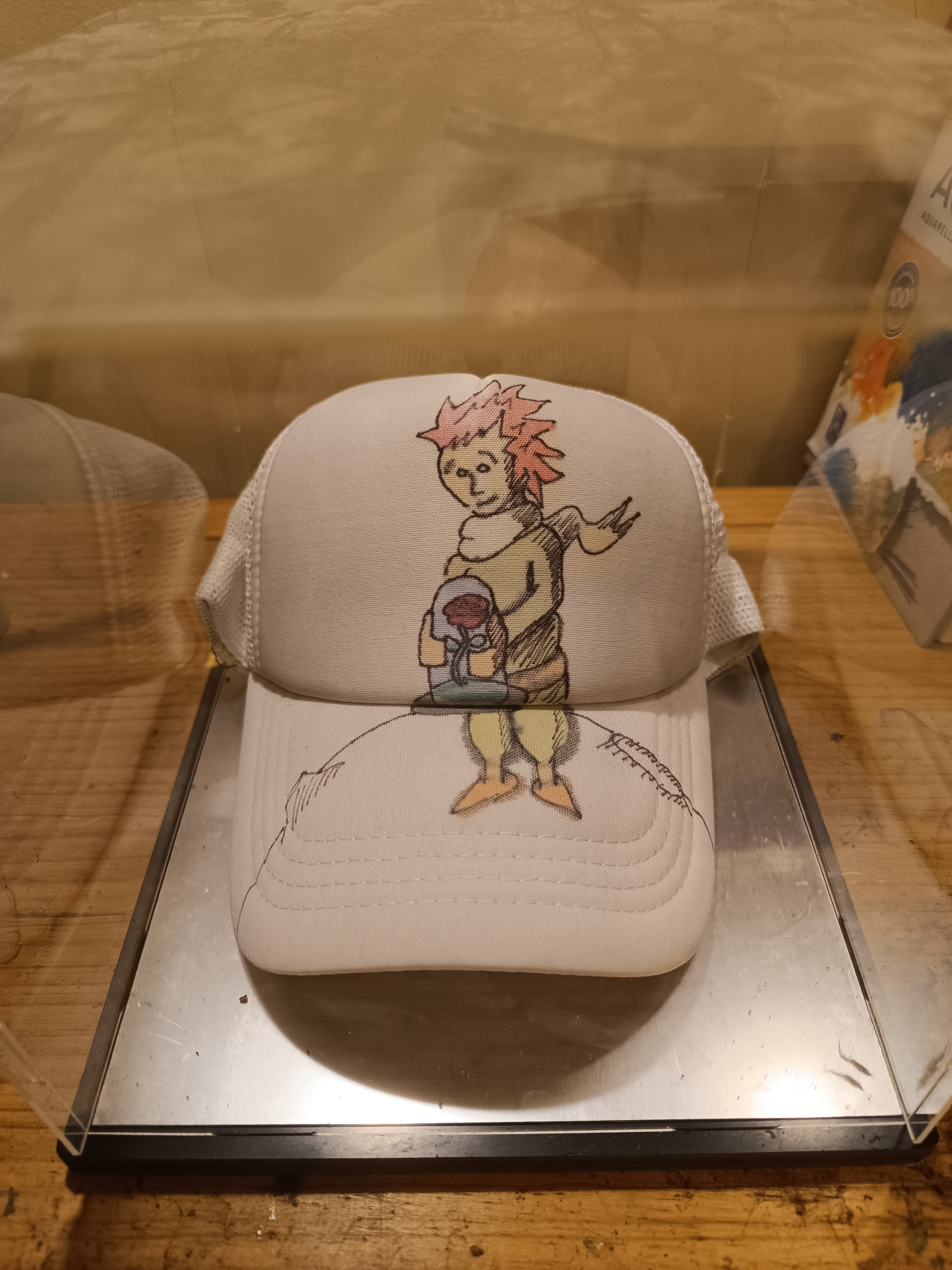 Casquette baseball grillagée synthétique grafee mains petit prince