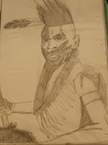 Portrait A5 fusain