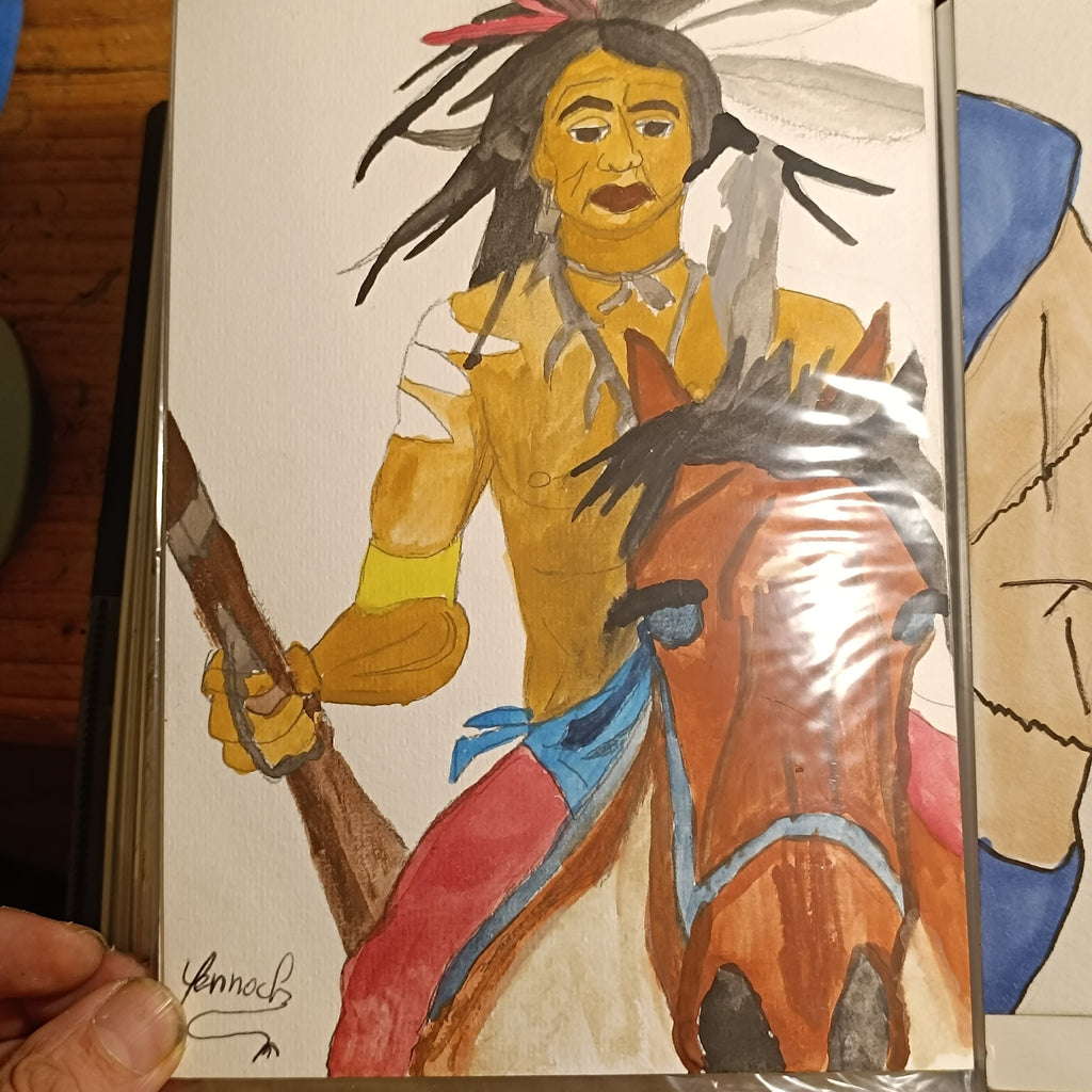 Portrait A5 aquarelle indien