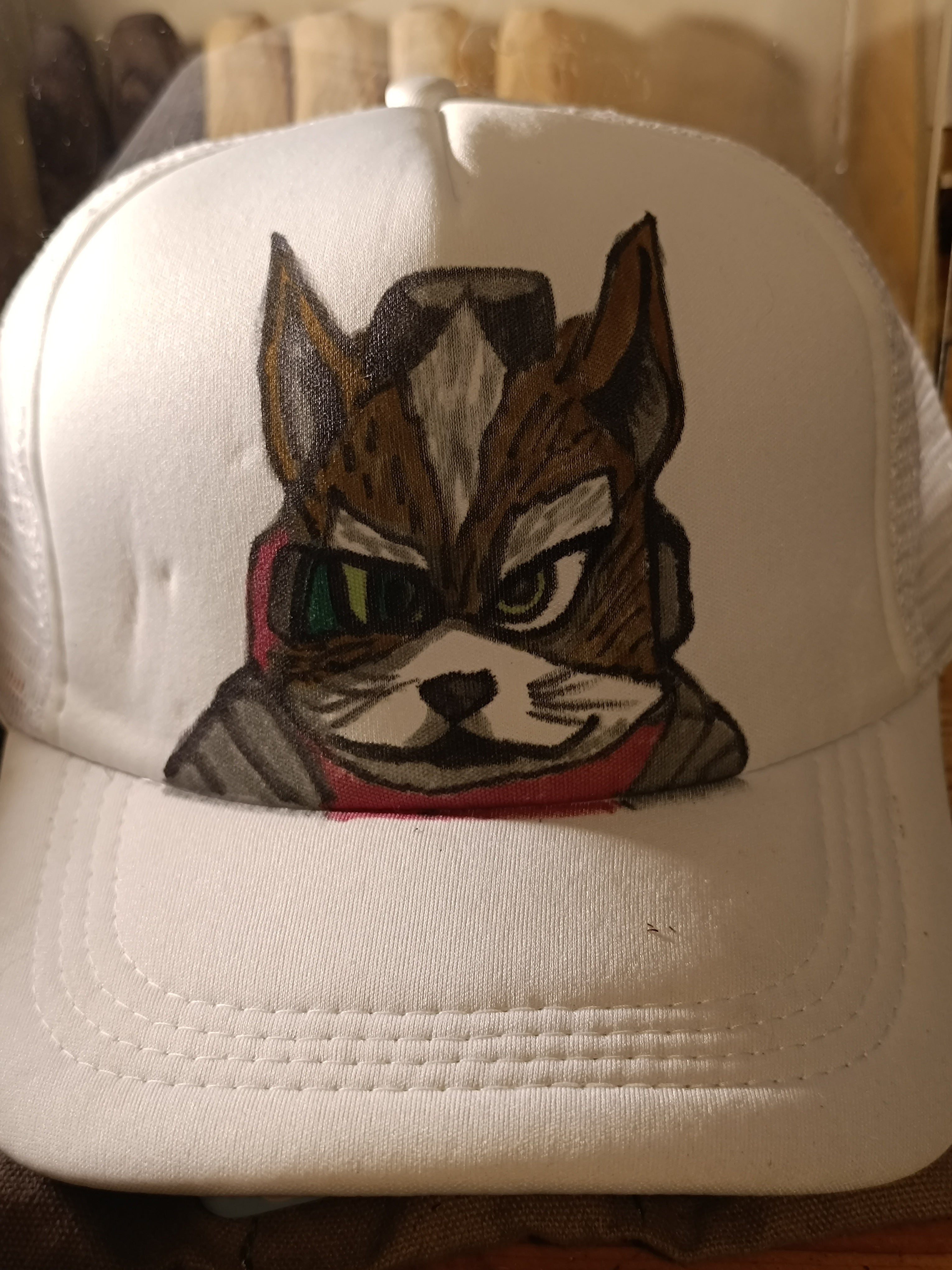 Casquette baseball grillagée synthétique grafee mains FoxMacloud