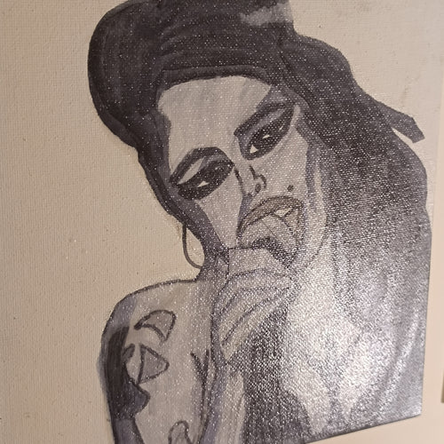 Caneva portrait vernis Amy Winehouse